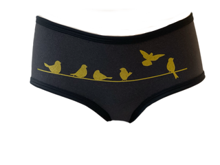 Birds on a wire -mustard