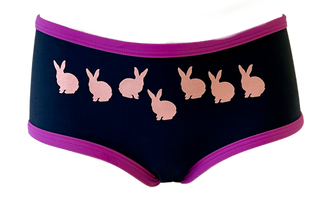 Bunnies! -purple trim
